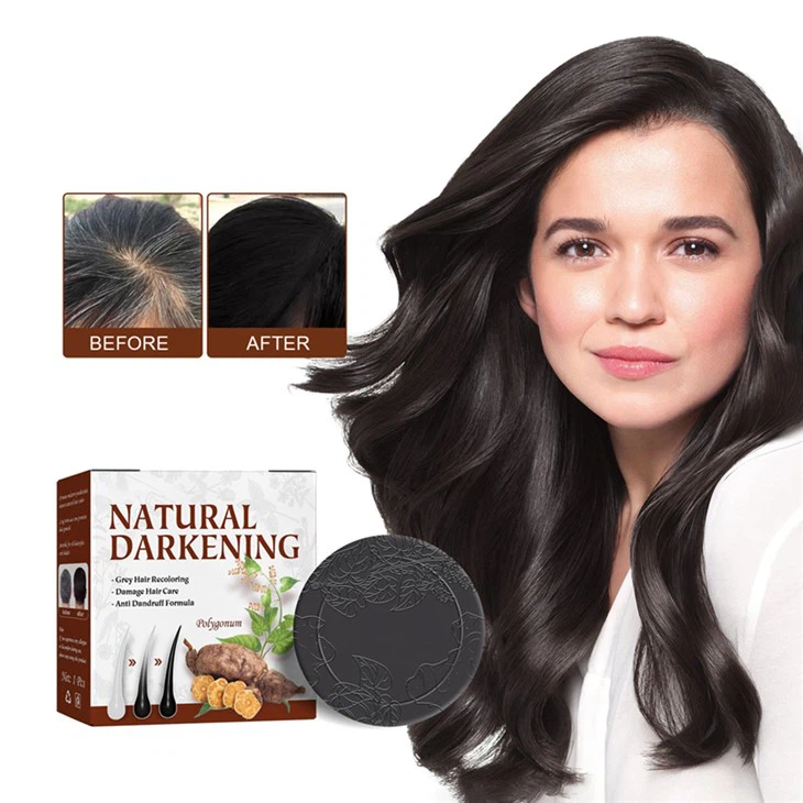 Black Hair Darkening Shampoo Bar Soap